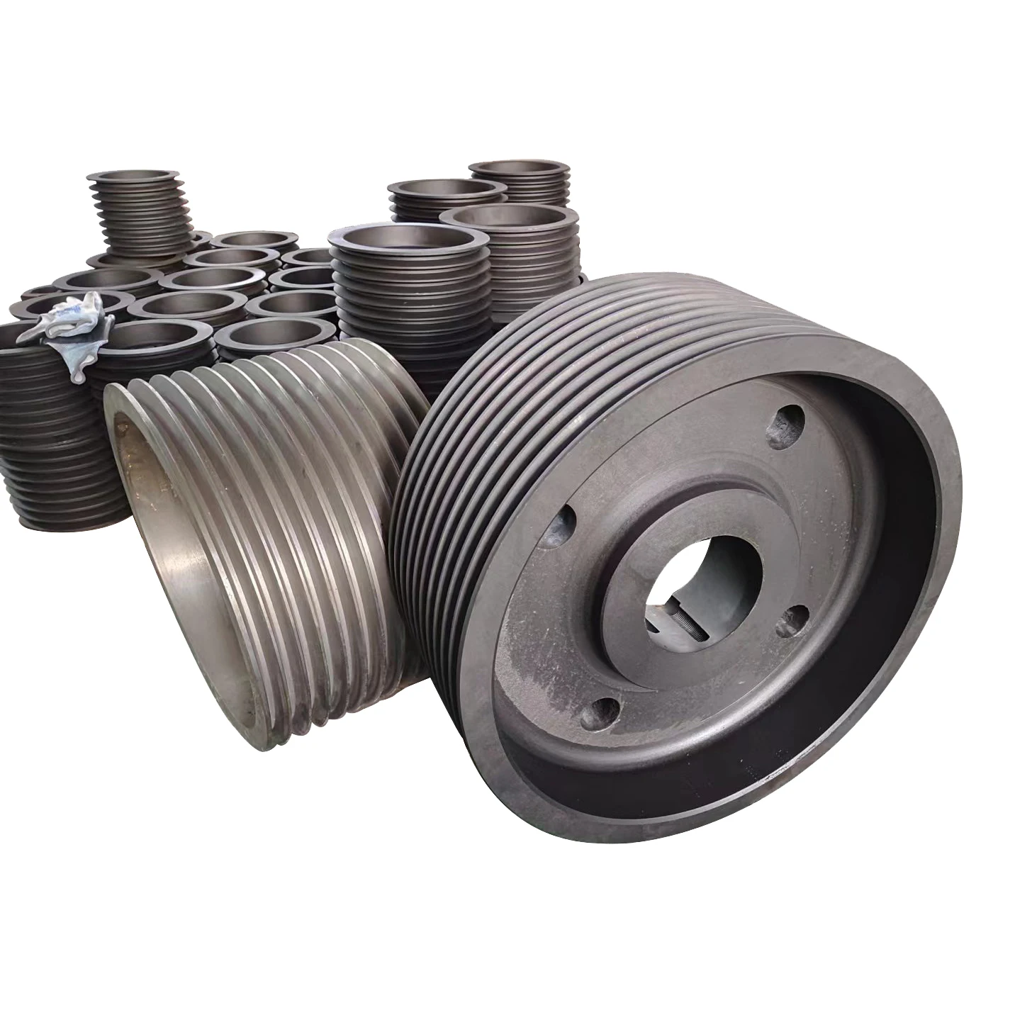 Sand Casting  Service Steel  Iron Pulleys Wheels V Belt Pulley Flywheel Free Energy Generator 50 Kg 100 Kg