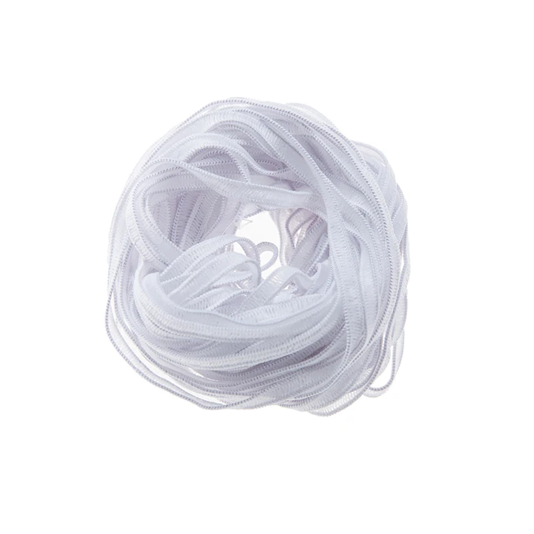4 MM Latex Elastic Band  with 2 Core  Elastic  Braided Flat Strip  for Garment
