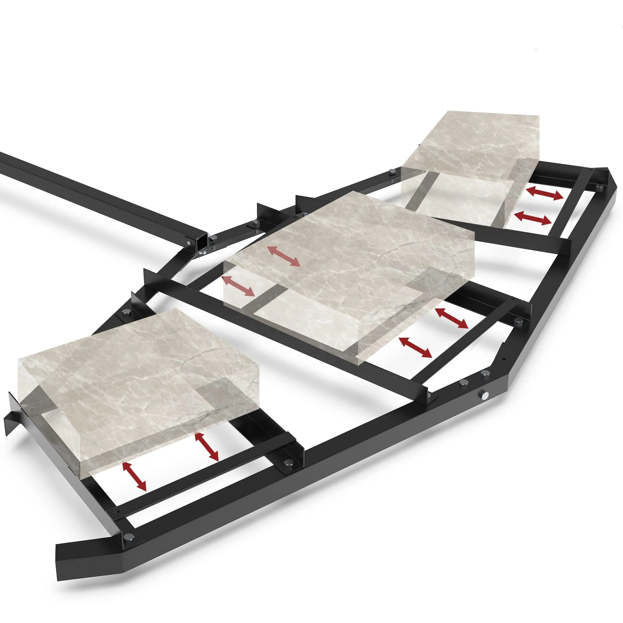 Tow Behind Drag Harrow Driveway Grader Compatible with ATV UTV Garden Lawn Tractor Adjustable Center Bars