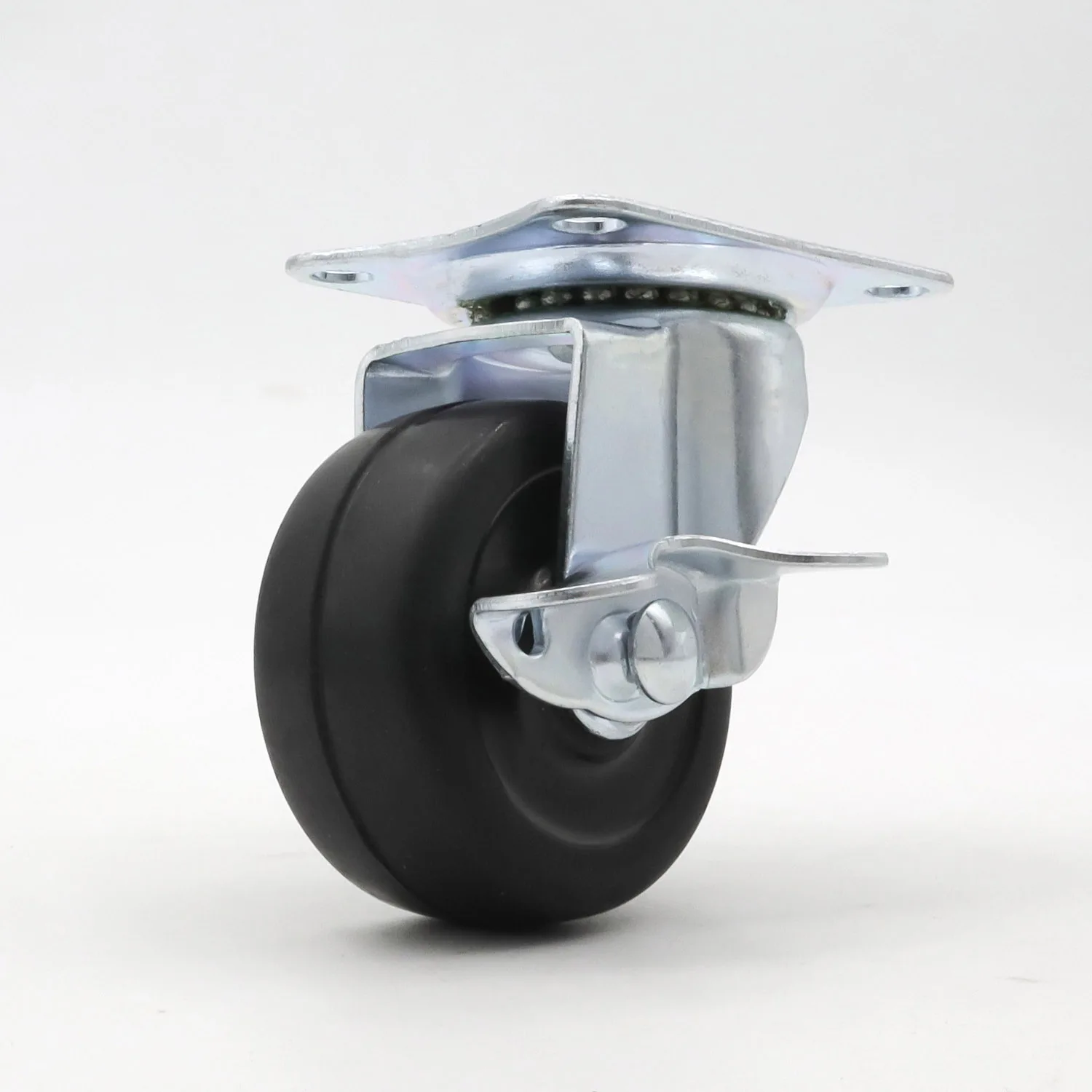 Swivel black Light Duty rubber caster 1/1.5/2/2.5/3 inch trolley wheel for furniture/cabinet/wheelbarrow/handcart