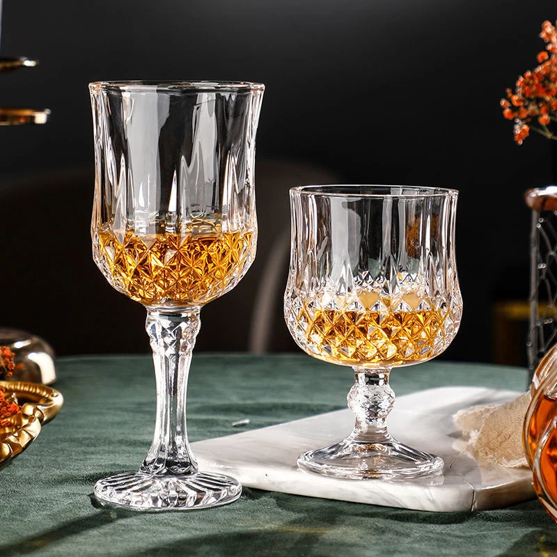 Crystal Clear Retro Glassware Flutes Goblets White Wine Glasses Wine Glass Cup For Red Wine Champagne Brandy Shot