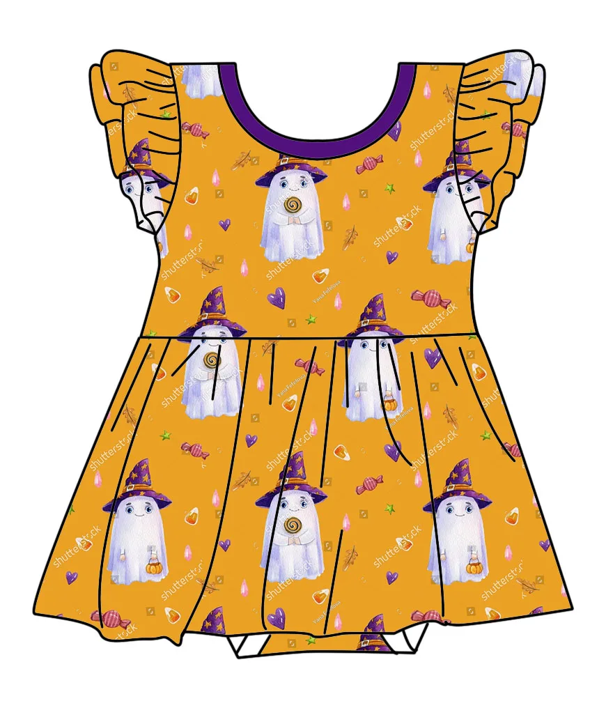 Бутик-2024 детская одежда из бамбукового волокна на молнии с рисунком призрака для Хэллоуина