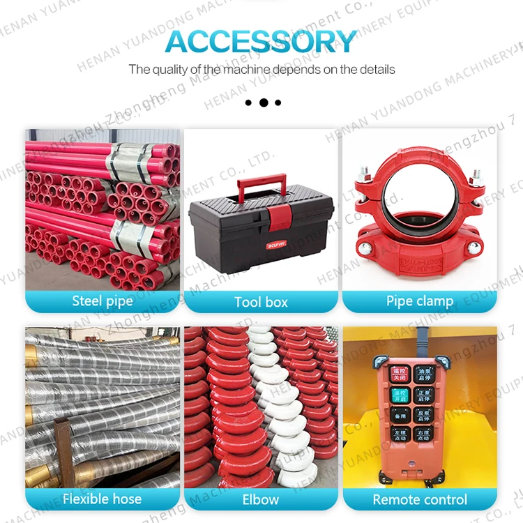High Quality Capacity Small Cement Pump mini Pump Concrete machine diesel Control System Casting Micro Electric Soil Pump
