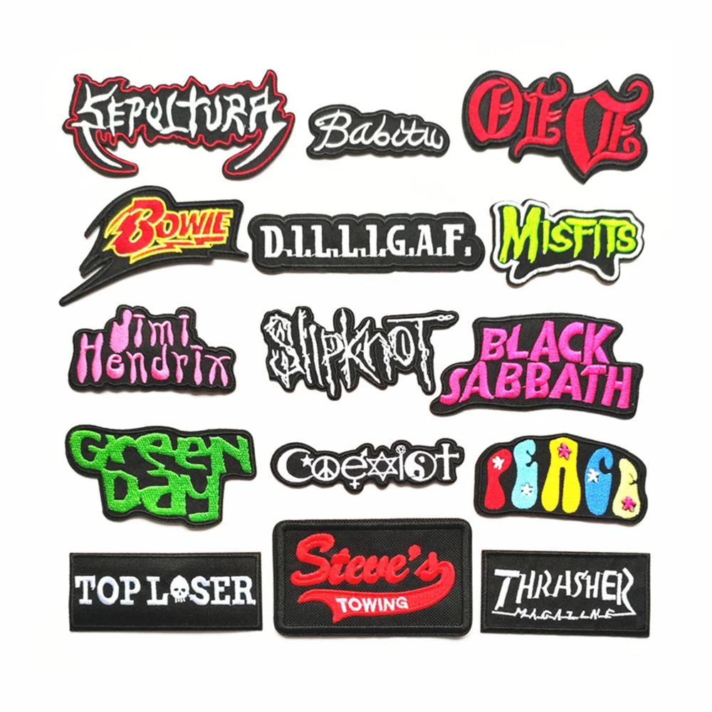 Custom Embroidered Sew on Clothing Hats Logo Letters Iron on Embroidery Patch Heat Transfer 3D Custom Embroidery Patches