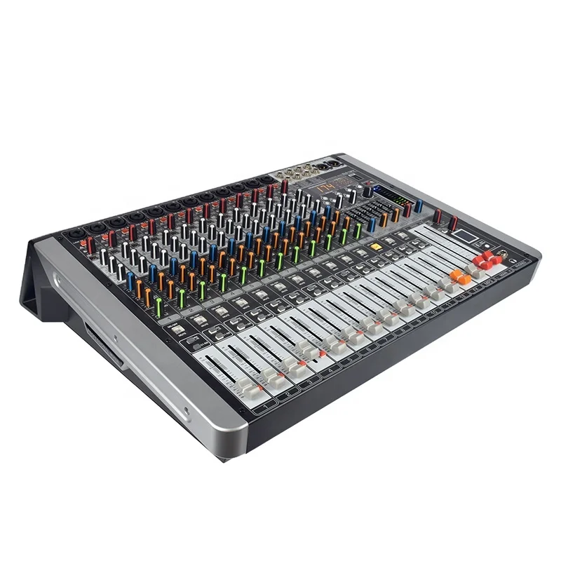 Hot Selling 12-Channel Professional Audio Mixer with USB BT DJ Sound Mixing console