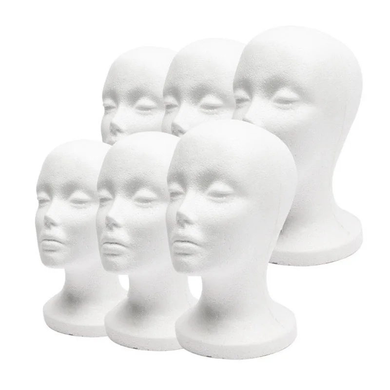 Wholesale Foam wig head tall female foam mannequin wig stand and holder for style model and display hair hats