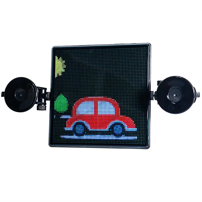 Advertisement With Taxi Roof Top Light Sign Led Screen Car Advertising Full Color Display Window