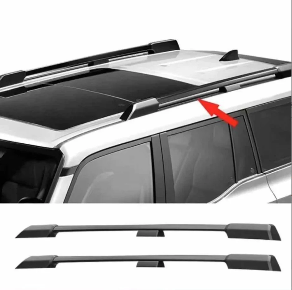 Suitable for Toyota Land Cruiser luggage racks Prado LC250 original factory roof rack Prado black roof rack 2024