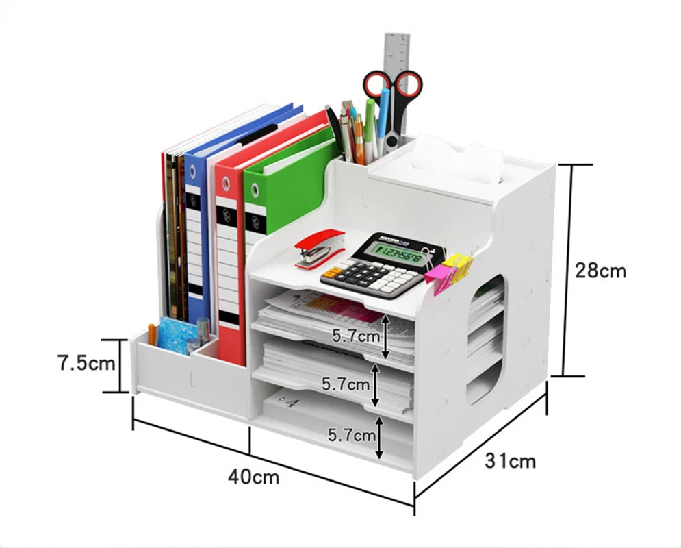 2024 PVC Plastic Shelf Storage Detachable Office Storage Shelves Executive Office Shelf
