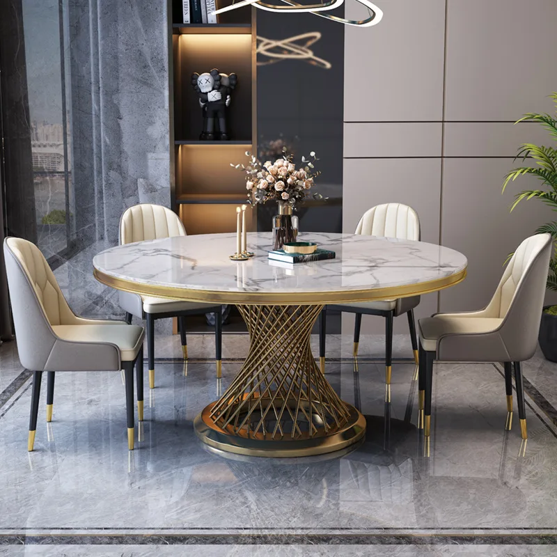 Wholesale Modern Stainless Steel Round Silver Mirror Dining Table for Events