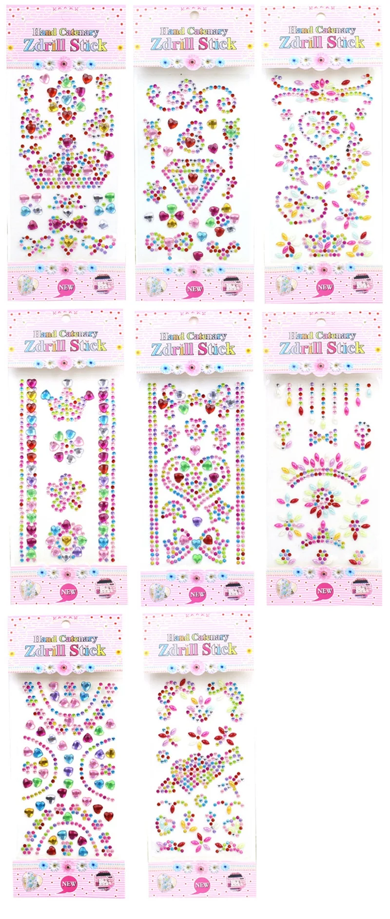 Butterfly Love Crown Flower Gems Self Adhesive Sticker