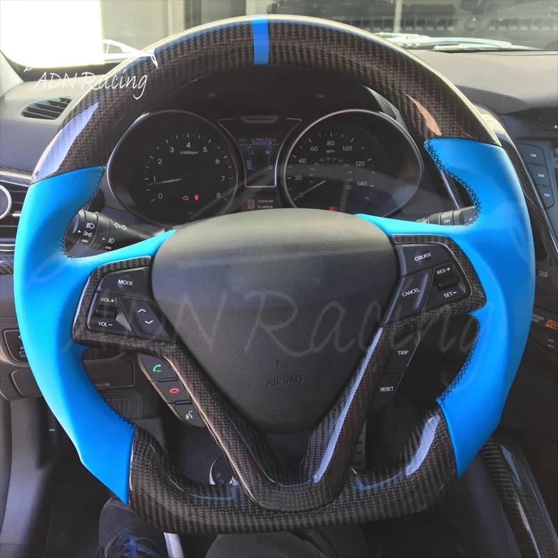 Carbon Fiber Sports Steering Wheel For HYUNDAI Veloster Turbo 2012-2017