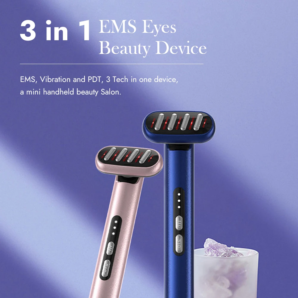 Synogal mini handheld anti aging eyes lifting device EMS micro current PDT eyes beauty massager