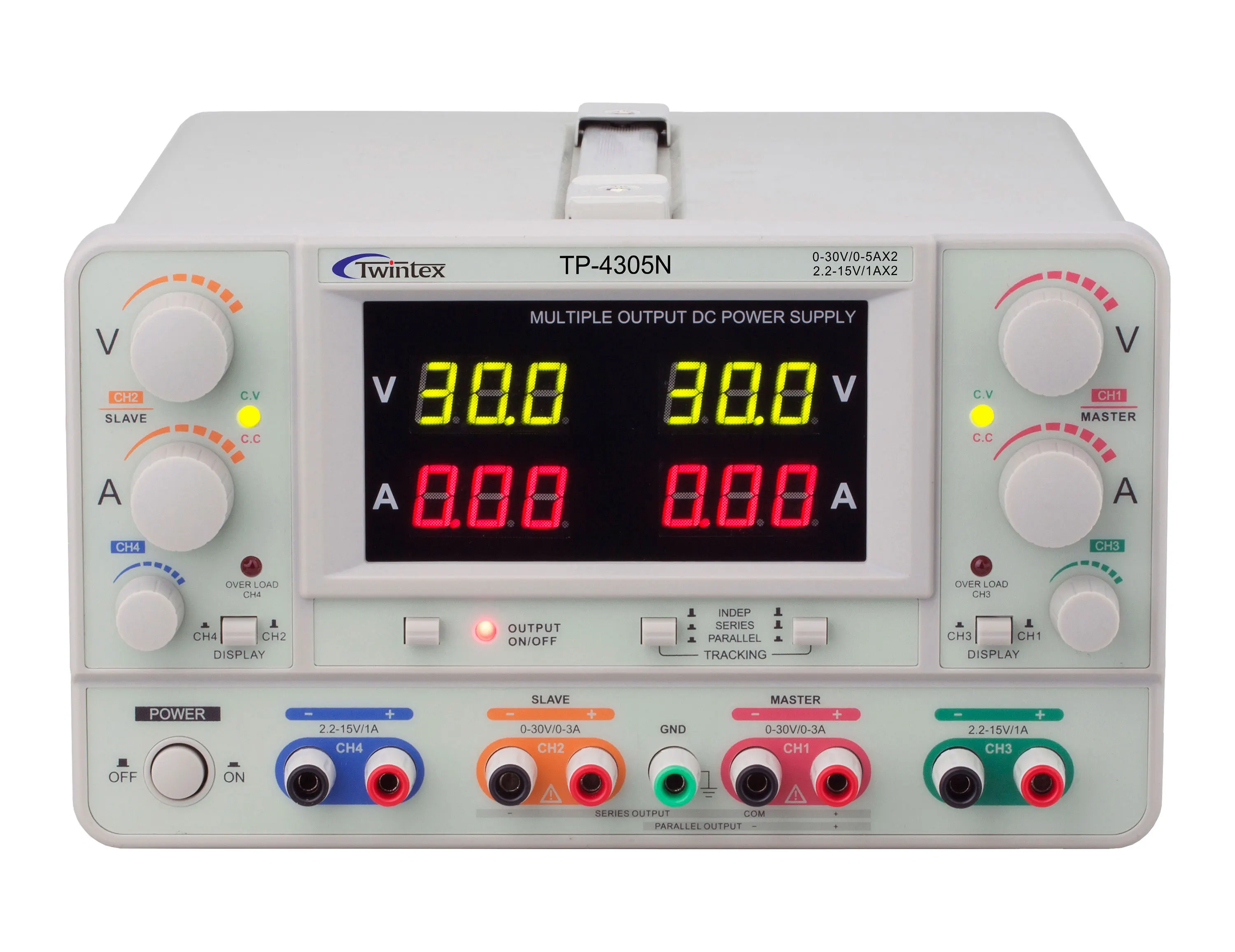  Twintex TP-4305N тороидальный трансформатор многократные лабораторные регулируется линейный 4 канальный выход источника питания 30В