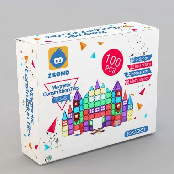 Wholesale OEM Building Tiles Magnetic tile play and learn Toys Magnetic tile kit For Children