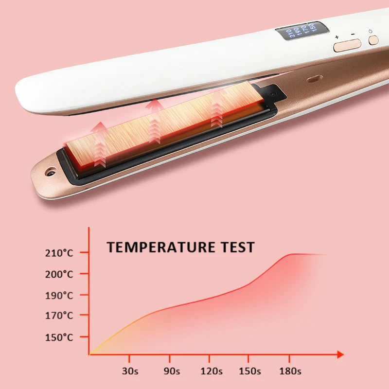 hot comb straightener electric hair straightener  for salon LCD Flat Iron Hair Straightener Factory Price