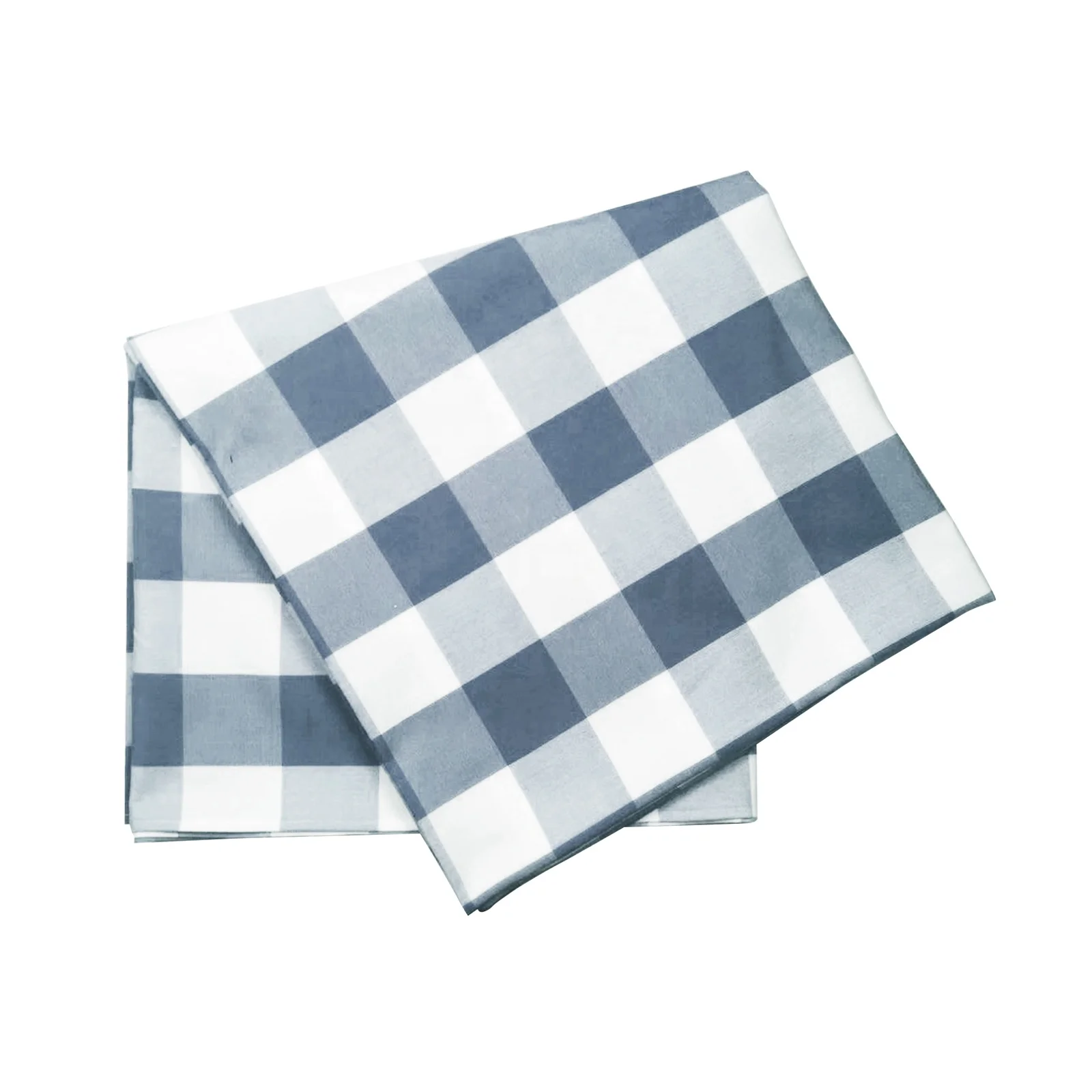 Everyday Table Cover Factory Wholesale Tablecloth White Blue Plaid Table Cloth
