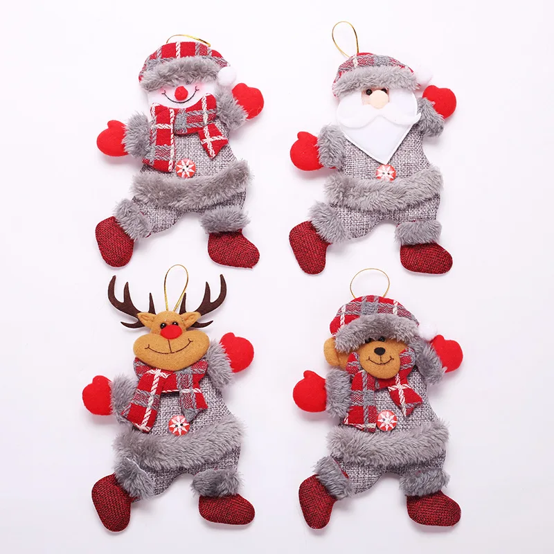 Hot Sale Christmas Window Decoration Tree Accessories Doll Dancing Snowman Deer Bear Hanging Christmas Tree