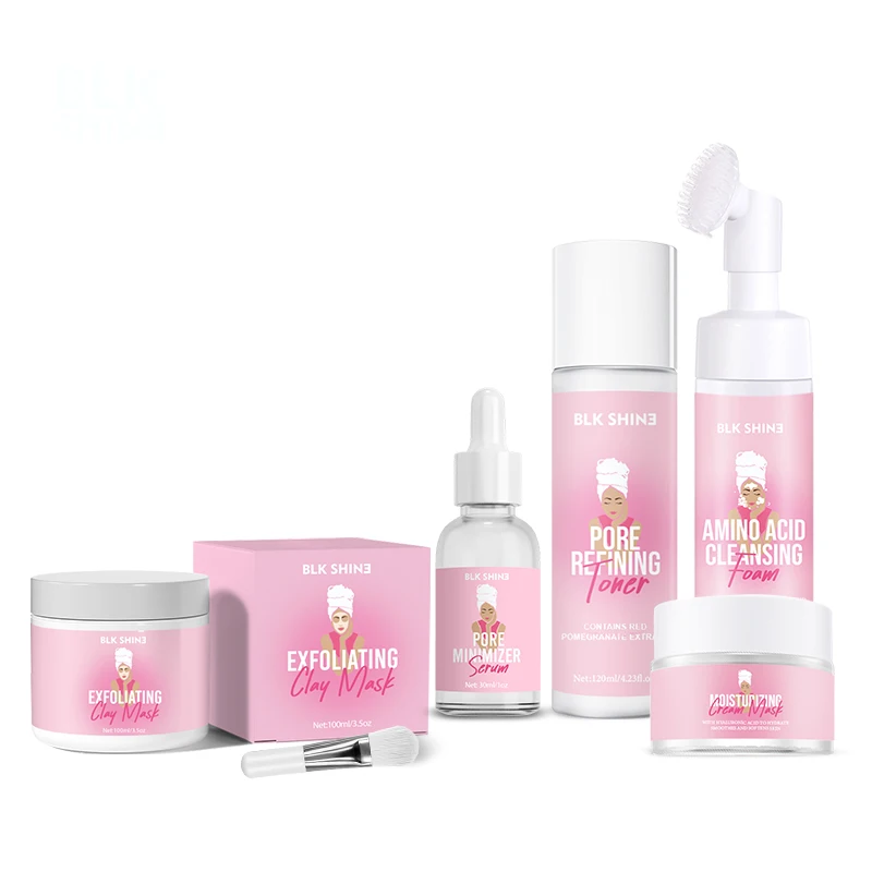 Private Label New Skin Care Gift Set Beauty Care Lotion Body Scrub Face Mist Oil Facial Wash Glow Mist Face Care Set