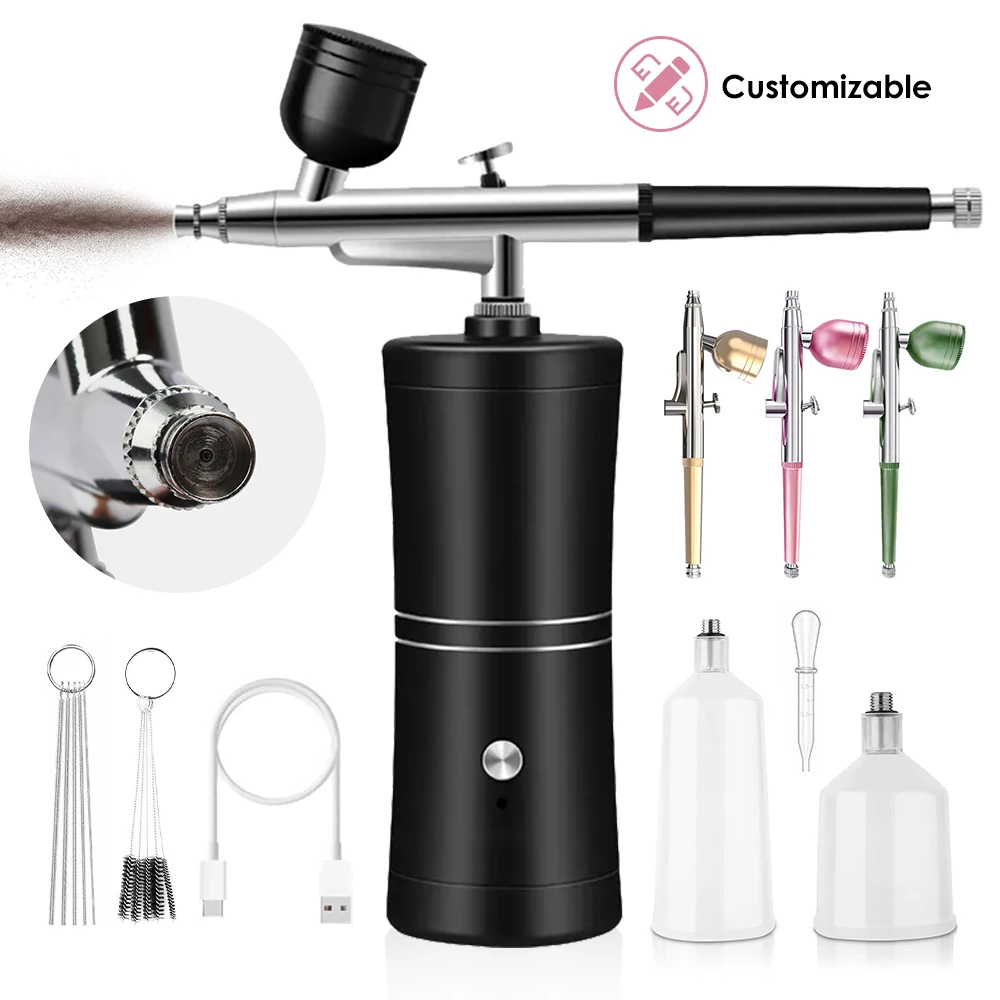 KV airbrushes machine kit makeup nail brow fast paint air spray gun
