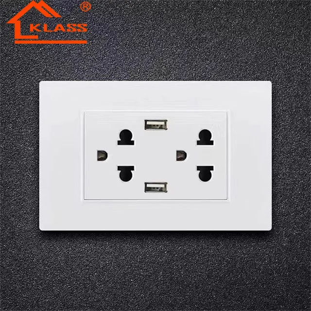 Good sells In Mexico wall outlet usb double socket  2.1A 5V