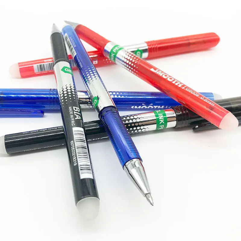 Maxwri Good Quality Ink Refillable Gel Pen Plastic High Temperature Disappear Erasable Gel Ink Pen With Eraser For Office School