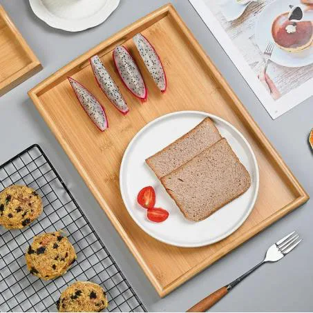 Factory direct selling high-quality bamboo wood tea Dim sum wood tray