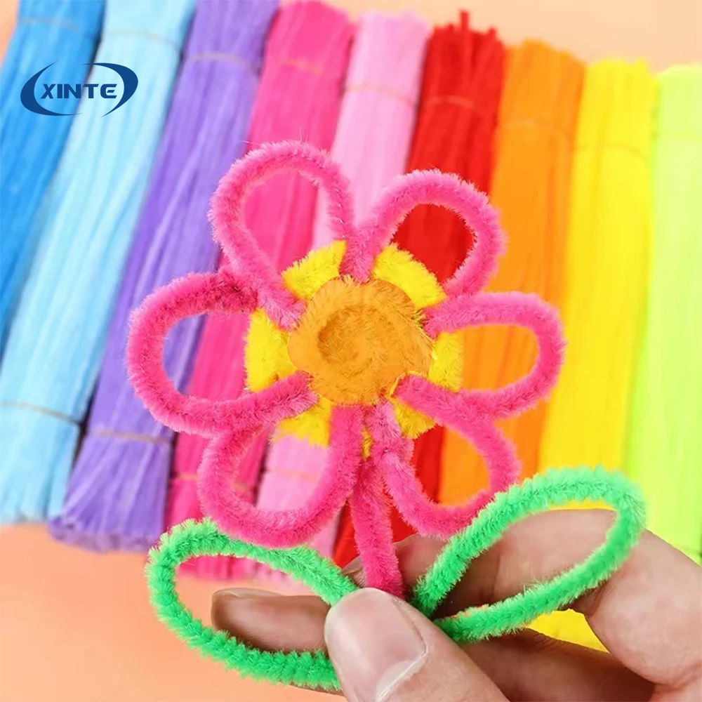 Wholesale valentines day gift 2023 chenille stems pipe cleaners Craft Supplies for kid DIY pipe cleaners