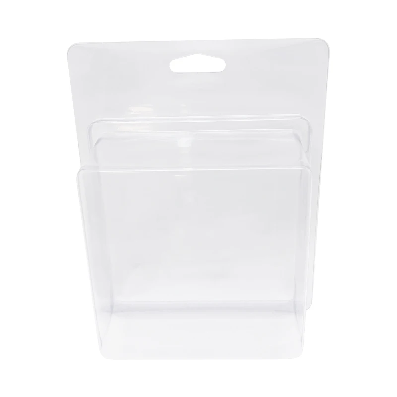 Custom Shape Transparent Clear PVC PET Plastic Strong Clamshell Blister Packaging with Hanging Hole & Recycled Materials Feature