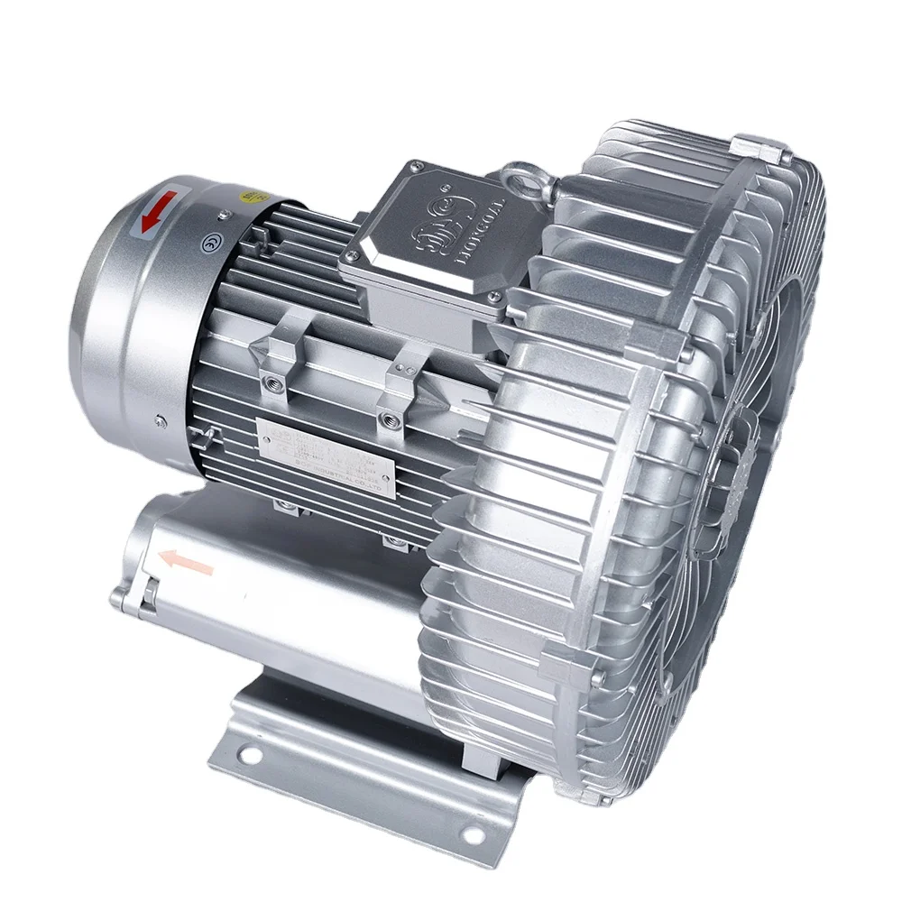 3hp Двигатель 3 фазы одноступенчатый воздушный кольцевой вентилятор высокого давления 2.2kw