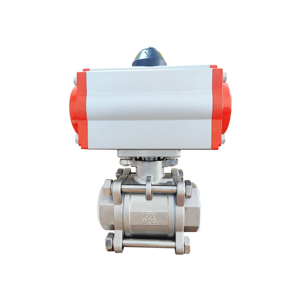 Atmospheric steam floating ball valve stainless steel high platform pneumatic flange ball valve
