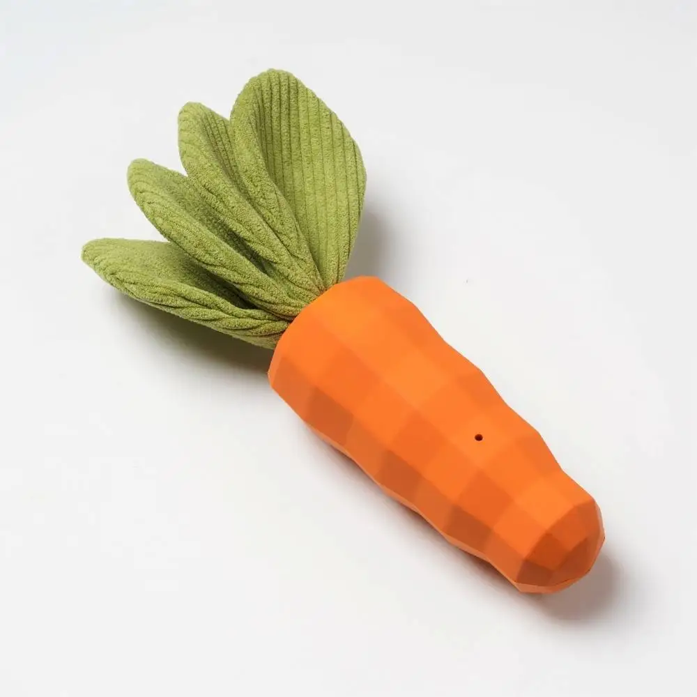 Custom Rubber Dog Toys Chew Toy Carrot Soft Ball Lick Pet Strawberry Shape 6 5 Cm Eco Friendly  For Dogs