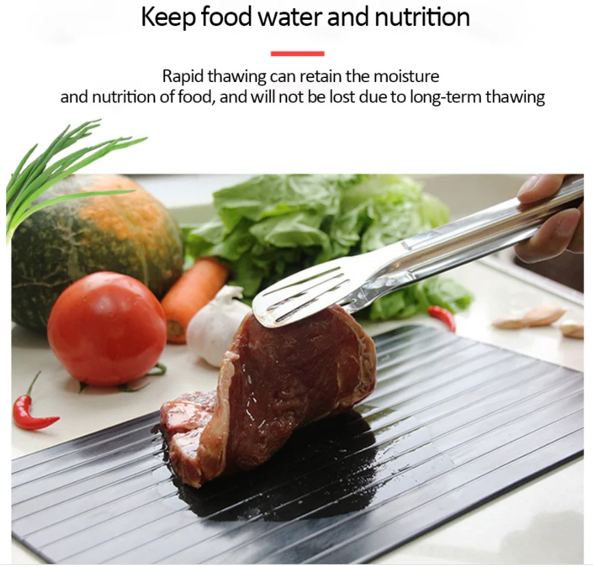 Hot sale Fast Frozen Food Meat Fruit Quick Defrosting Plate Board Defrost Kitchen Gadget Tool Defrost Tray