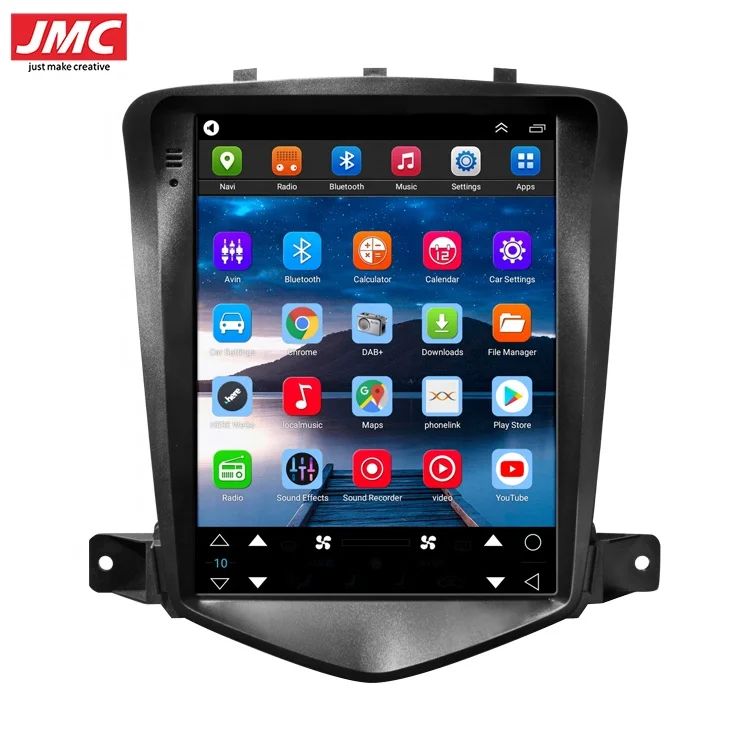 JMC 9.7 Inch Vertical Touch Screen Radio DVD Player Car Stereo Touch Screen Monitors Car Play Carplay for cruze tesla style