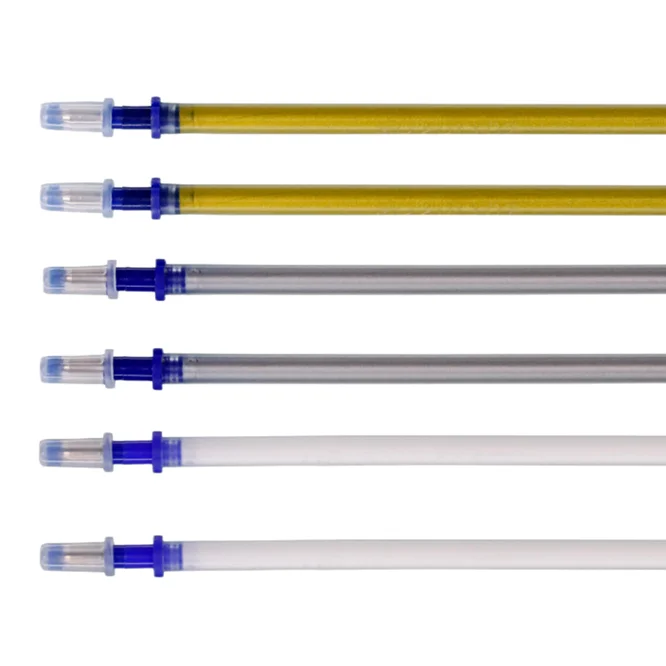 Refillable Marking Pen Sliver for Leather Embroidery leather  Water Erasable and plastic tube gel ink silver gel ink leather pen