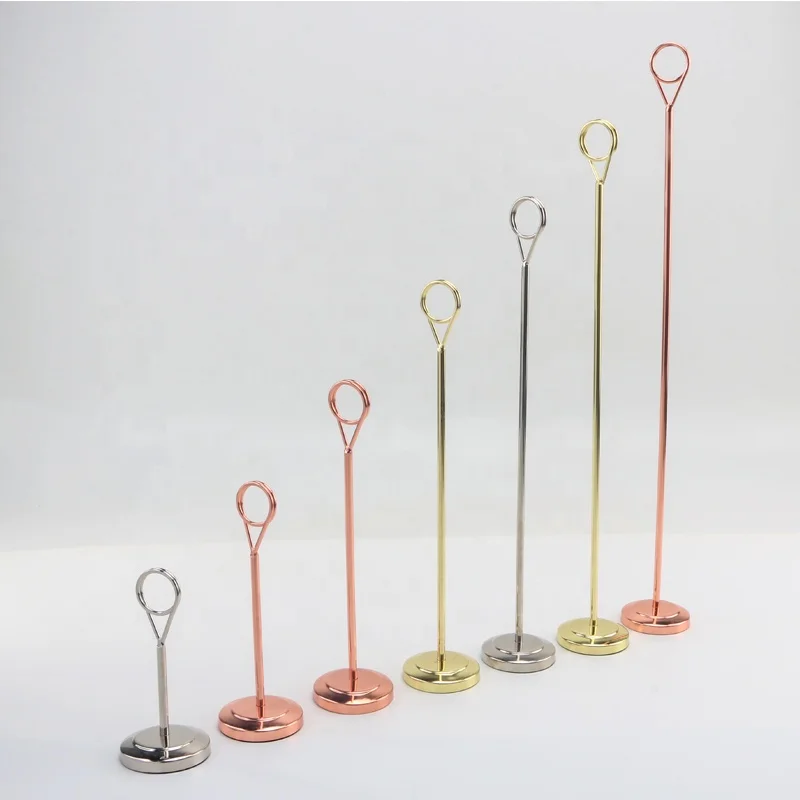 YS3008 Wholesale In stock Fast Delivery Place Card Stand Memo Note Clips Photo Metal Table Number Holder