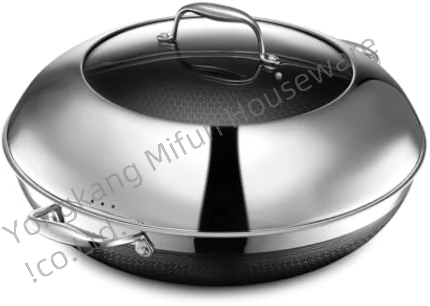 Stainless  Steel non-stick Kitchen Cooking Pan With Glass Lid  Cookware Pot Sets