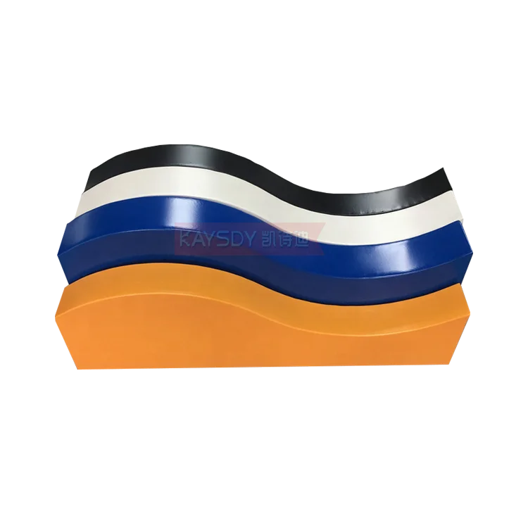 Aluminum Strip Baffle Wall Ceiling Panel 3 D Artistic Irregular Wave Arc Shape Metal Suspended Ceiling Tile For Modern Pop Hall