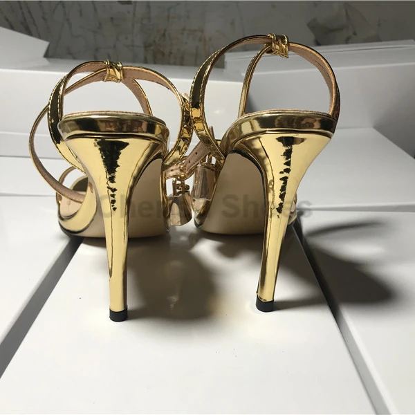 New design single band open toe ankle strap sandals lock detail square toe stiletto heels dress shoes for women ladies