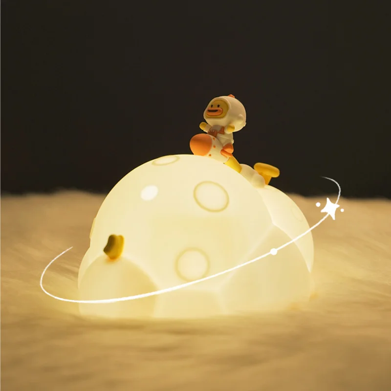 ICARER FAMILY Cute Birthday Gift Animal Shape Night Lights Night Lamp Sensor Light for Bedroom Kids Baby Silicone Night Light