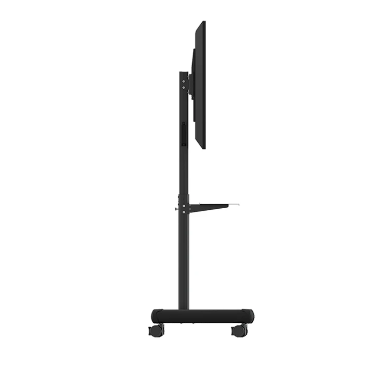 BEWISER Modern Movable LCD Plasma TV Trolley Stand Designs / Floor Mount Mobile Metal Iron TV Stand With Wheels