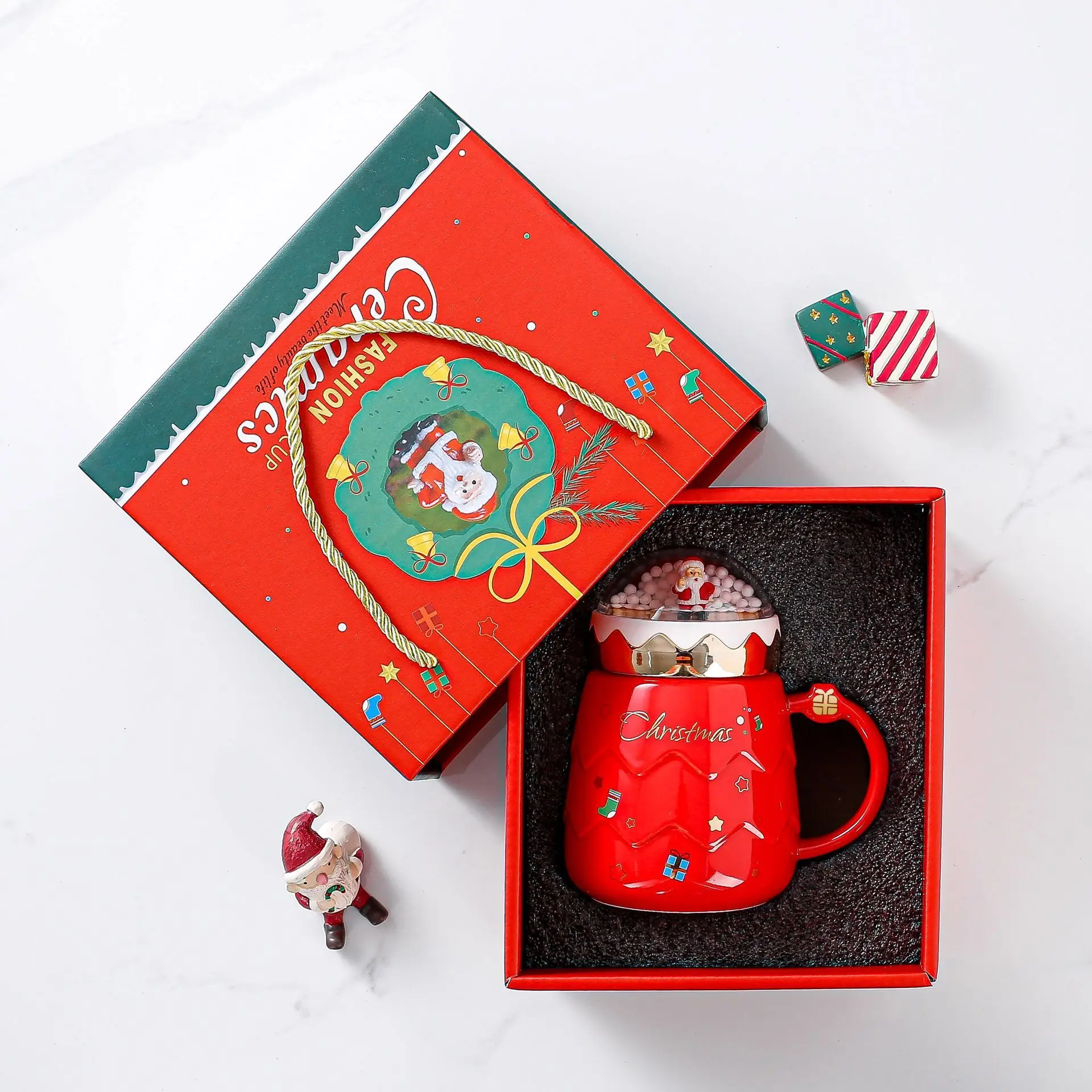 Christmas Coffee Cups Promotional Ceramic Santa Mug, Porcelain Christmas Mug, Christmas Cup Luxury Cups