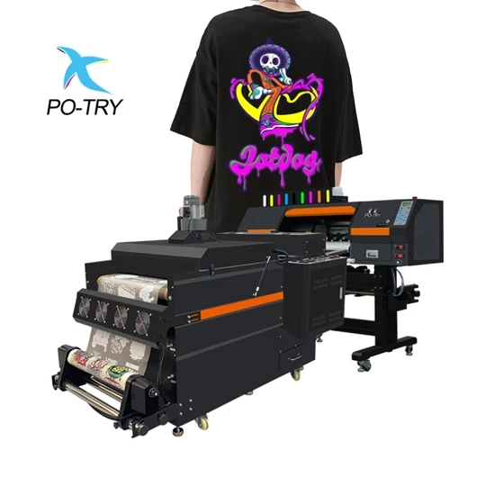 PO-TRY dtf printers 4 head with self cleaning epsonn i3200 a1 ying he aud ley dtf printer i3200 30cm