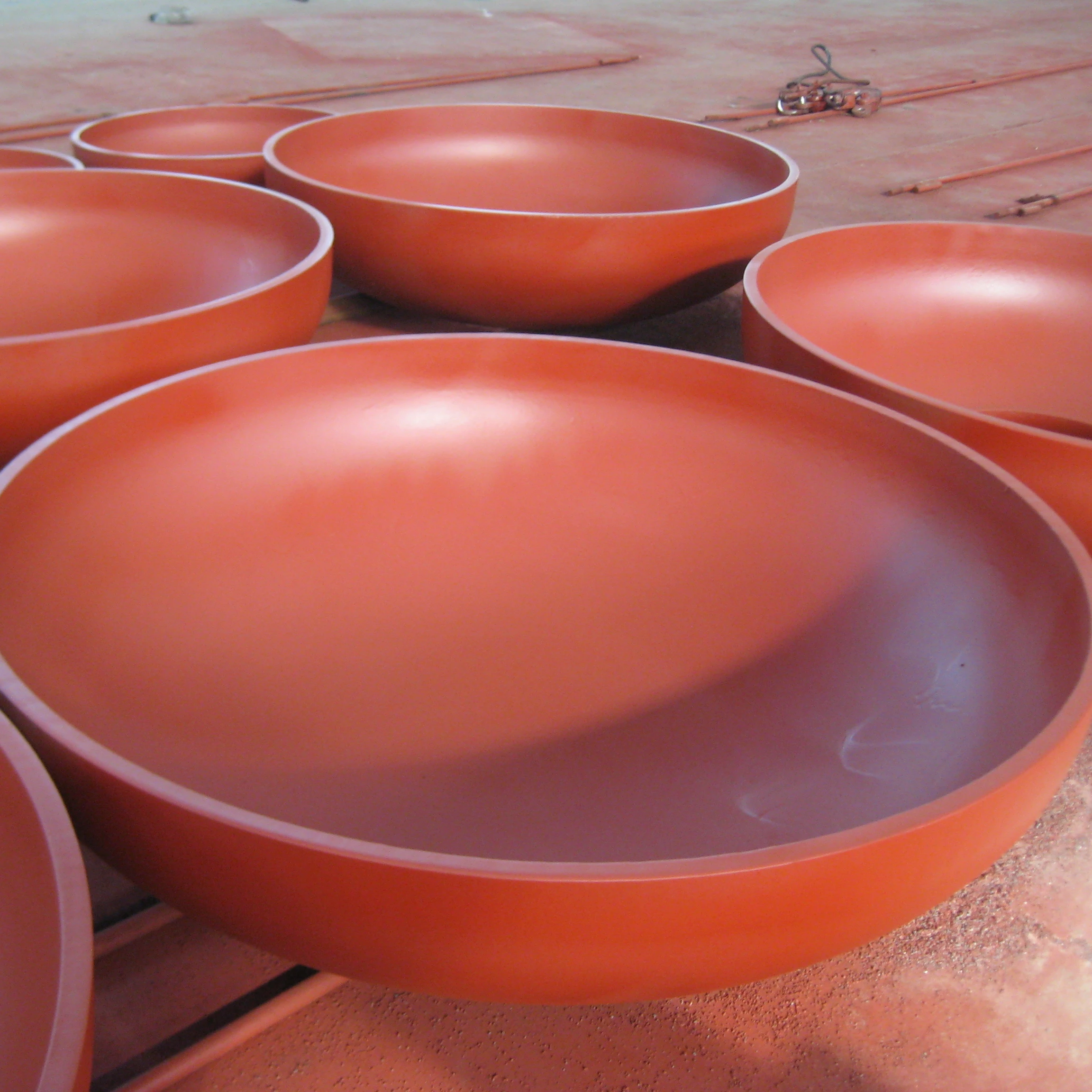 red paint carbon steel elliptical dished end tank head