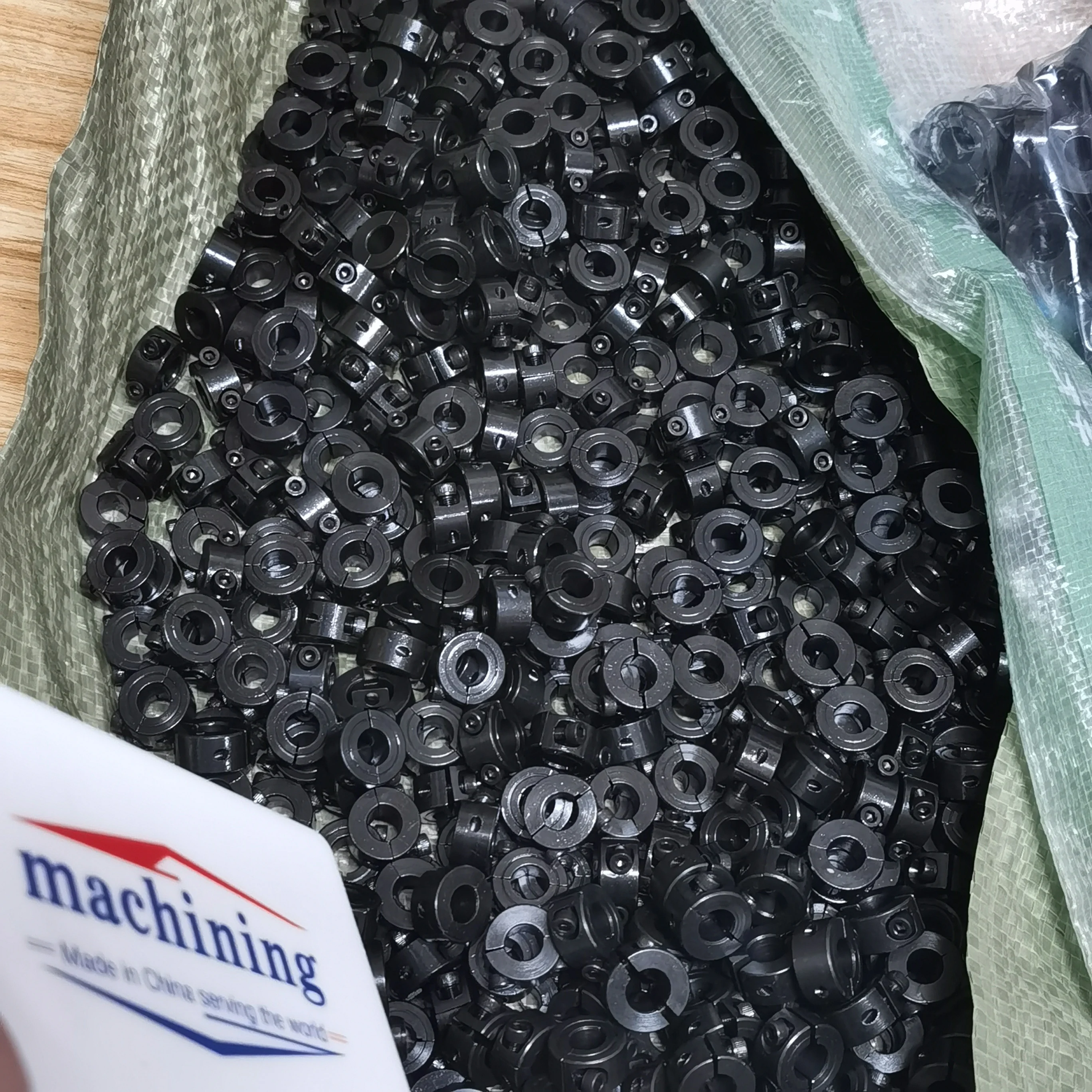 Schaftmanschetten Aus Rostfreiem Stahl, Din705-Nylon-Manschette, Geteilt Mit Bohrung, Geteilter Doppelter Aluminium-Gemeinschaft