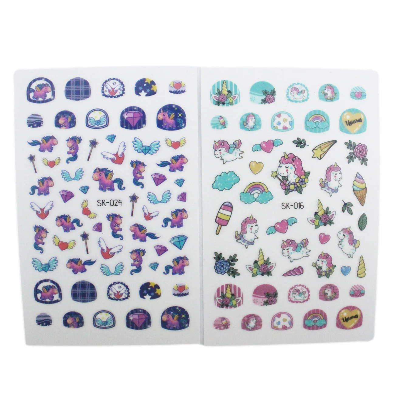Factory Supply Customized High Quality 2D/3D Cartoon Nail Stickers Self Adhesive Nail Sticker Art Nail Sticker