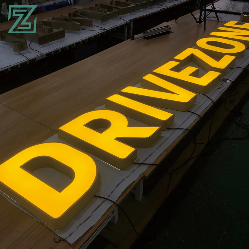 Wholesale led lighted acrylic alphabet letter sign customized big 3d plastic acrylic letters for signage