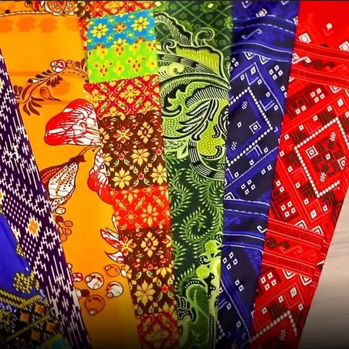Sarong batik indonesia polyester printed traditional fabric tube skirt sarong/batik microfiber fabric in rolls Malaysia