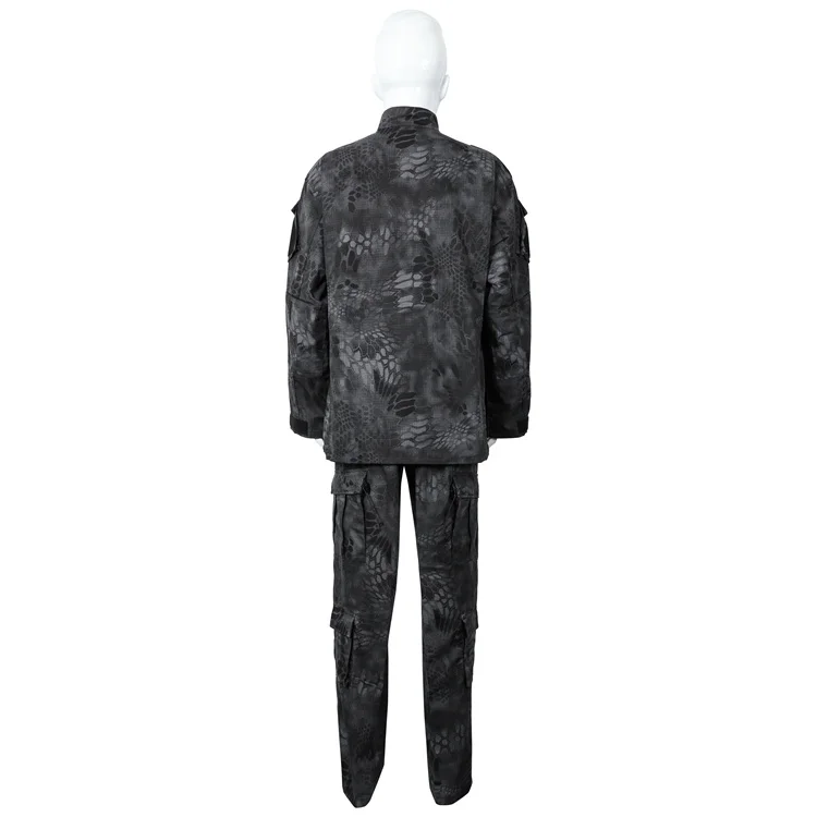 Customized Black Python Camouflage Suit Security Guard Dress Uniform Outdoor CP Twill Camo Security Uniform