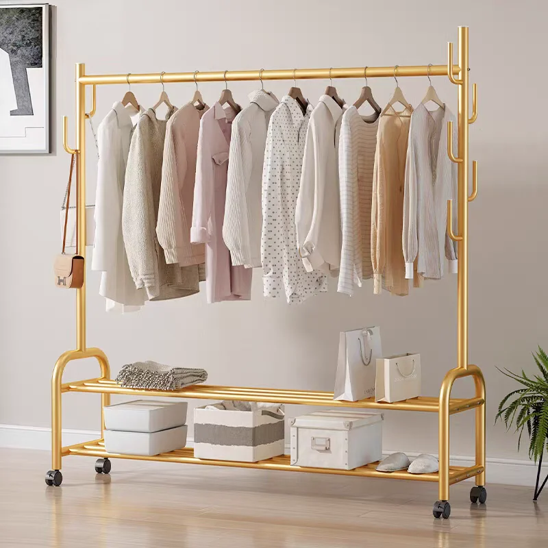 Multifunctional Free Standing Tree Hanging Bag Hat Jacket Umbrella Coat Rack White Metal Clothes Hanger Stand With Wheels